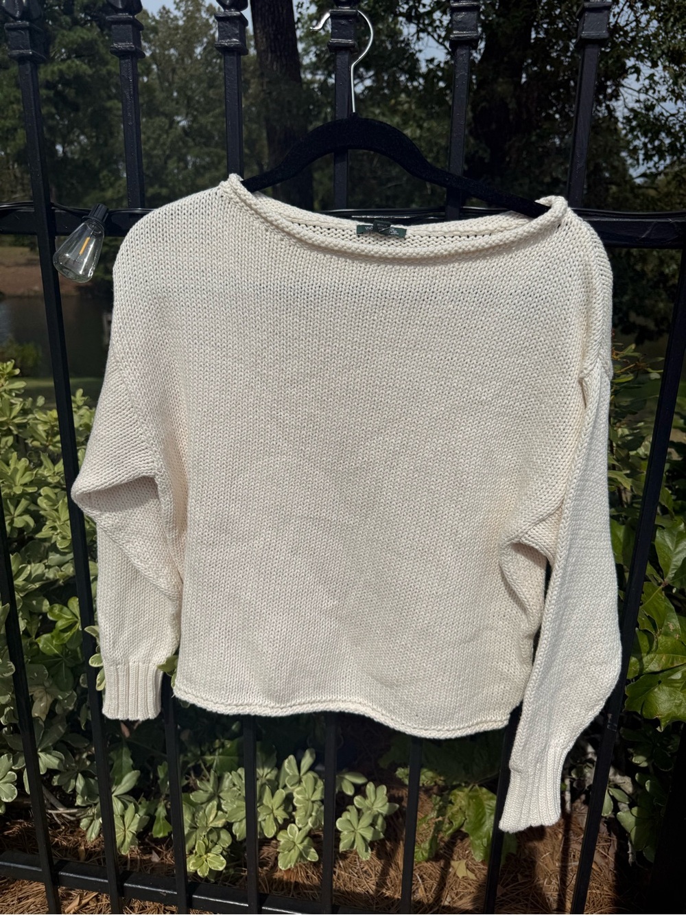 wild fable Cream Boatneck Knit Sweater